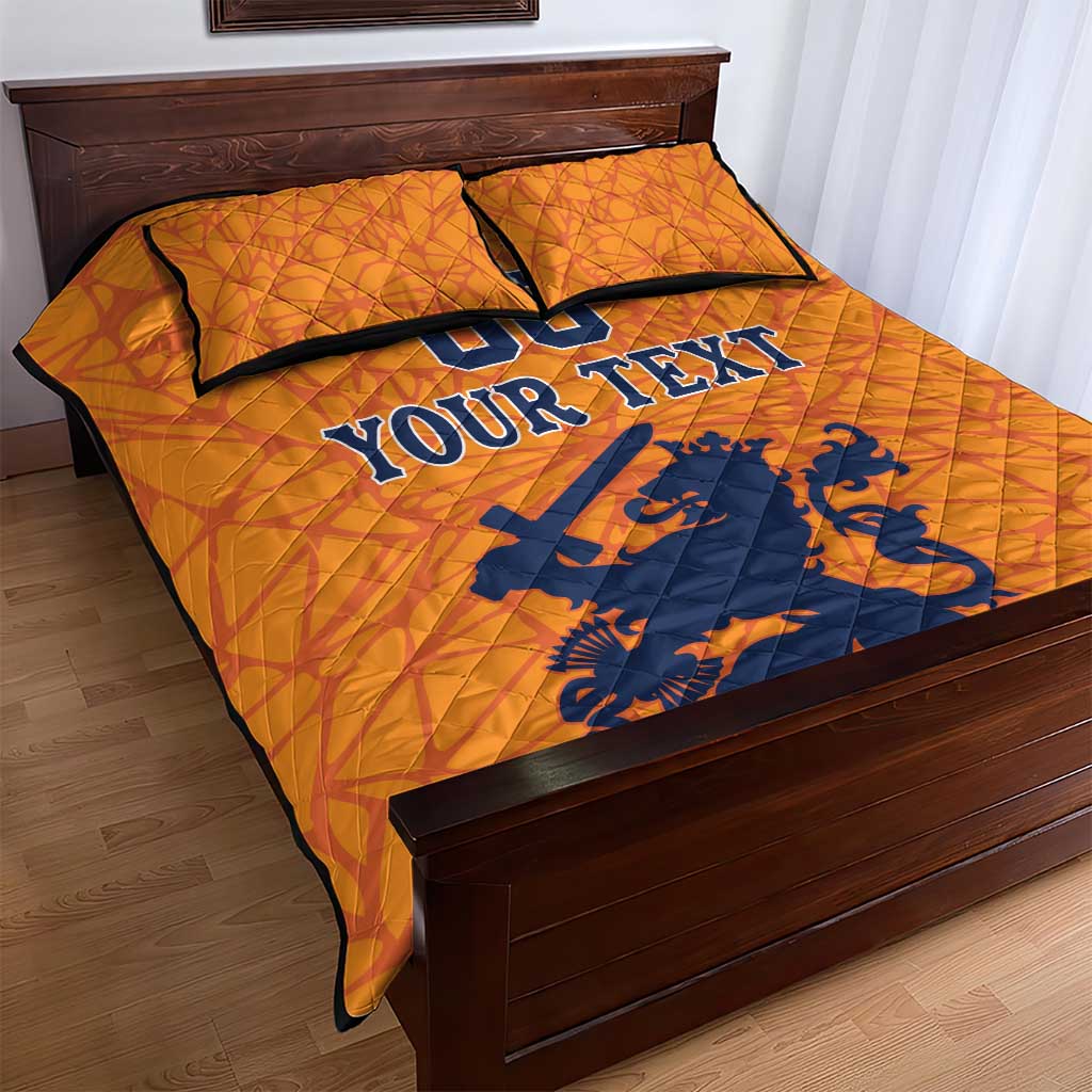 Custom Netherlands Football Quilt Bed Set Holland Lion