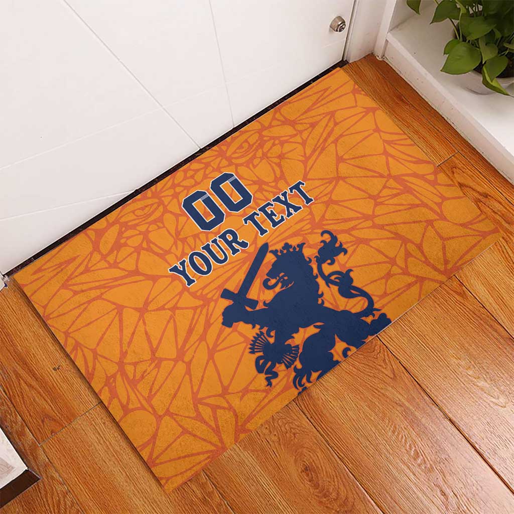 Custom Netherlands Football Rubber Doormat Holland Lion