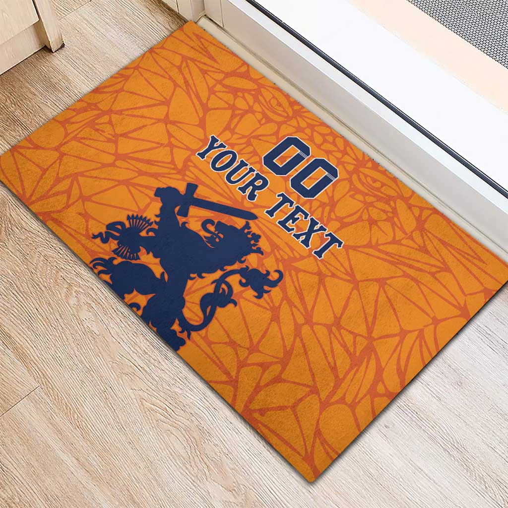 Custom Netherlands Football Rubber Doormat Holland Lion