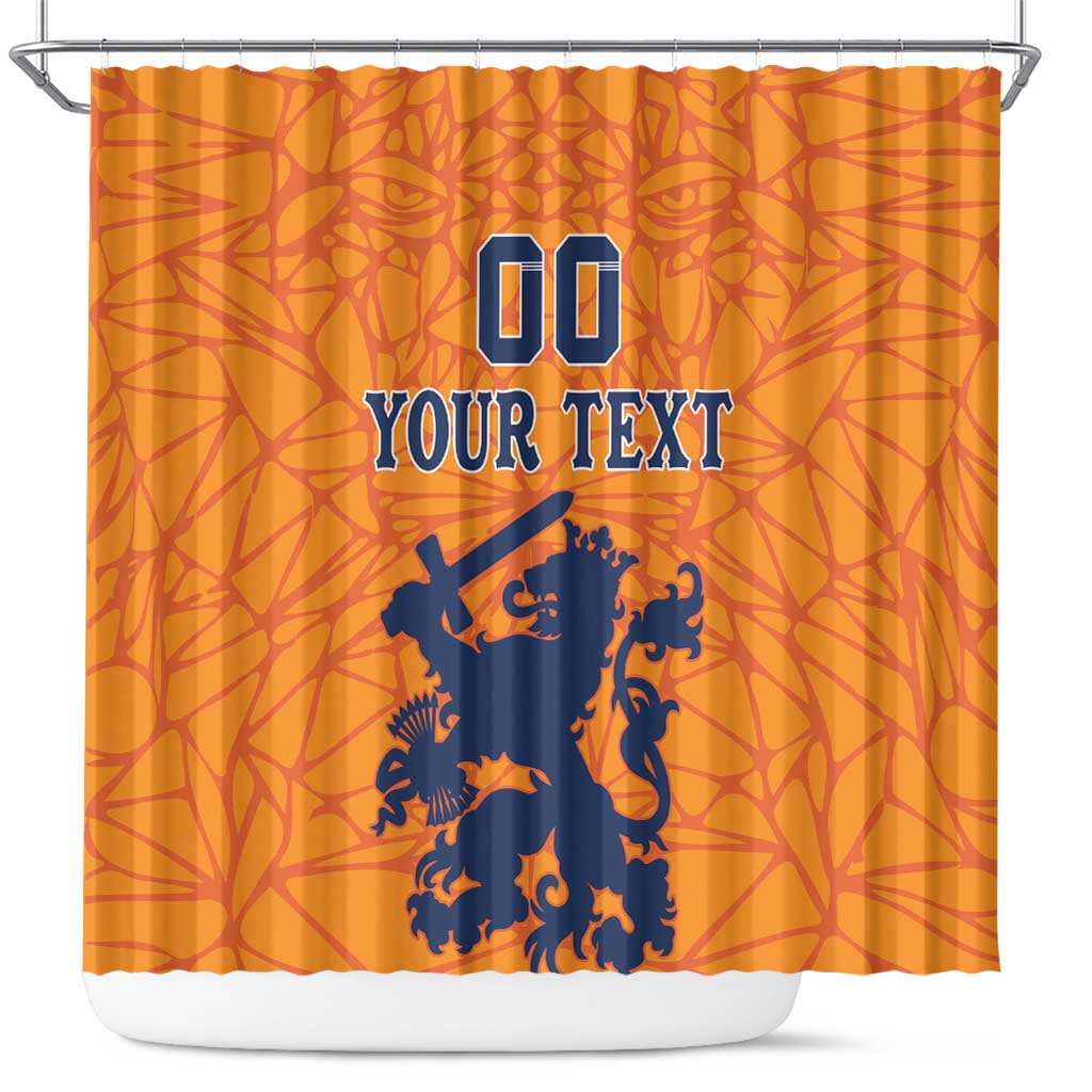 Custom Netherlands Football Shower Curtain Holland Lion