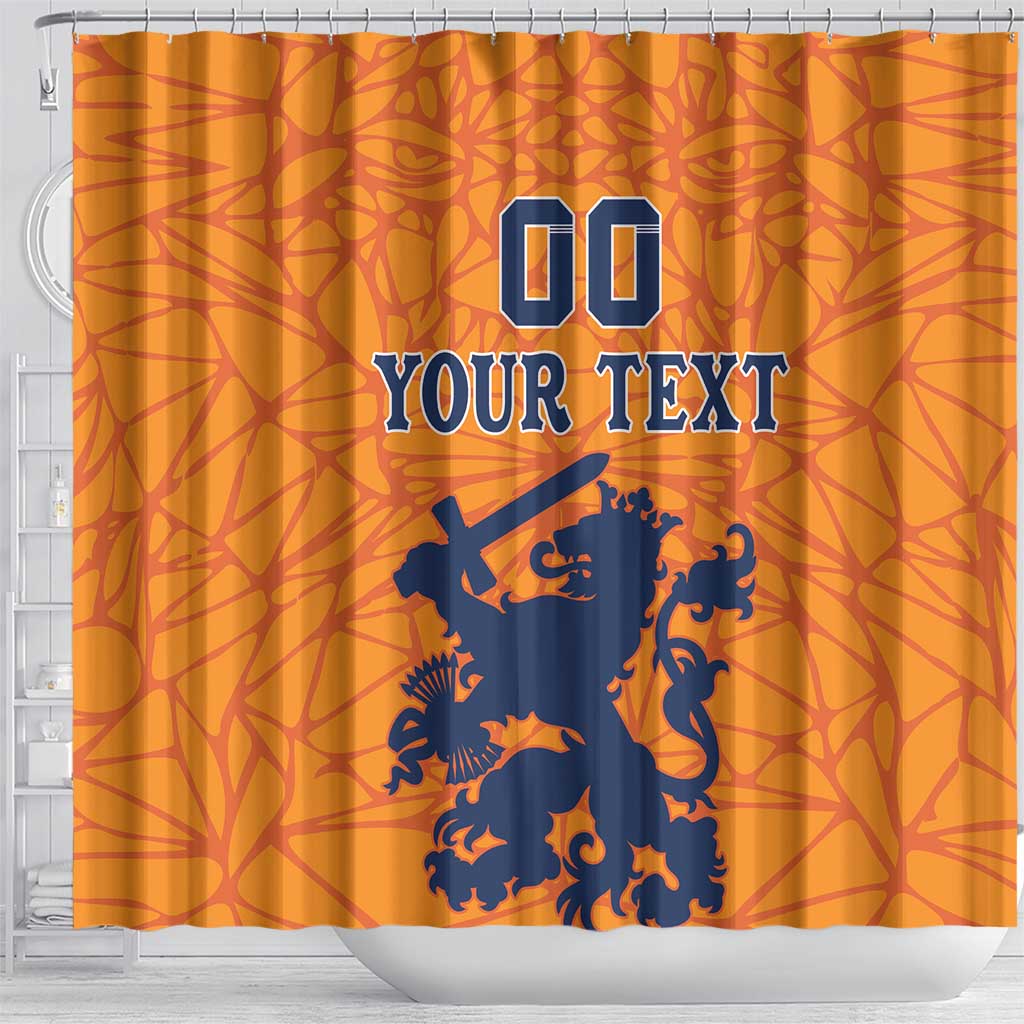 Custom Netherlands Football Shower Curtain Holland Lion