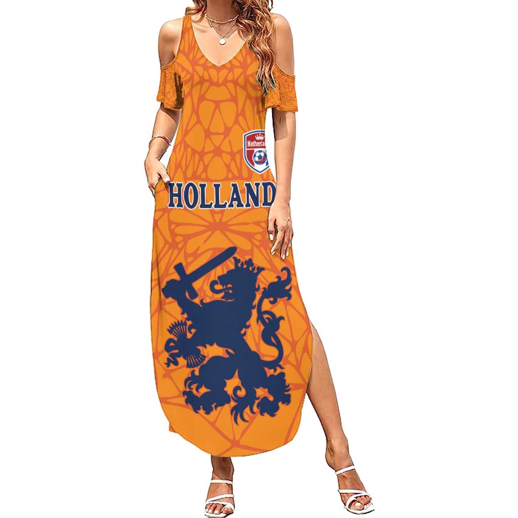 Custom Netherlands Football Summer Maxi Dress Holland Lion