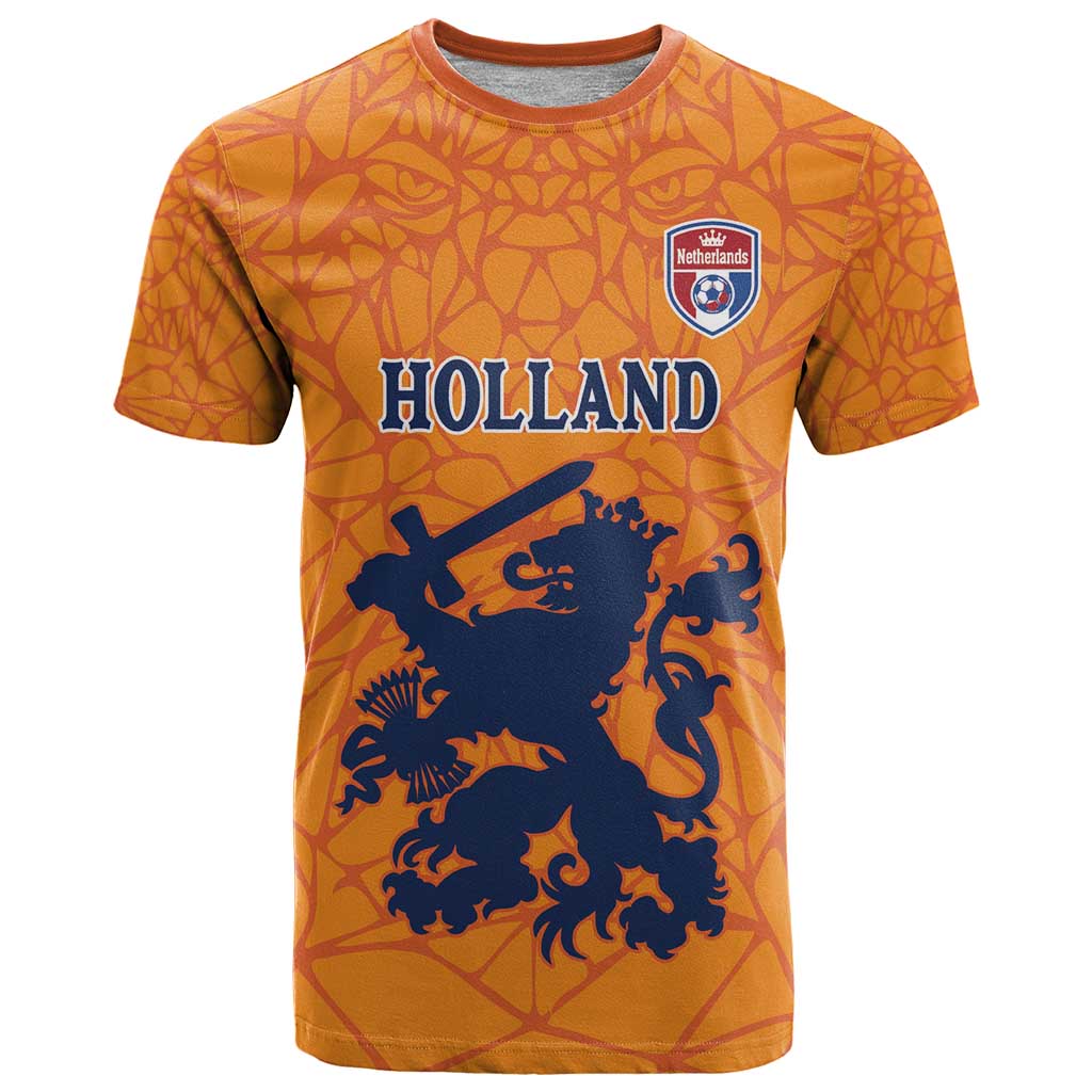 Custom Netherlands Football T Shirt Holland Lion