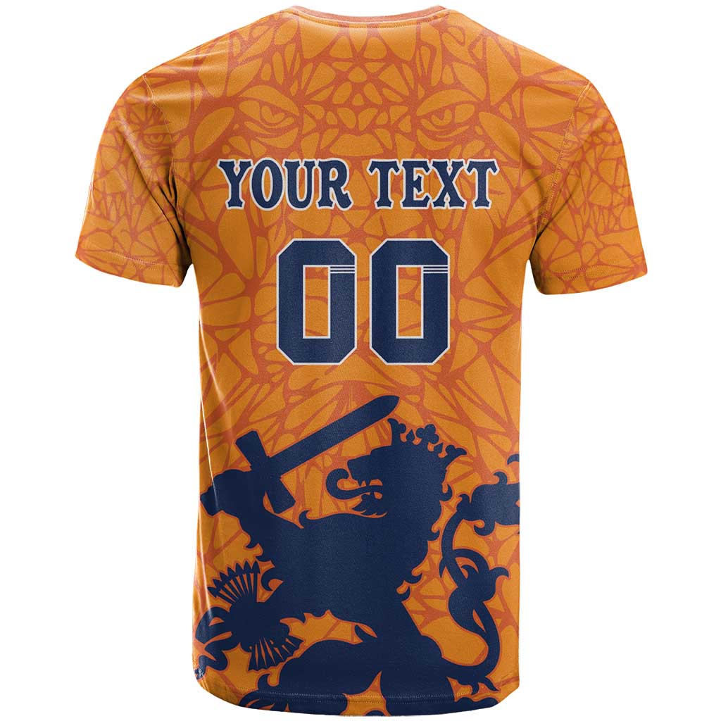 Custom Netherlands Football T Shirt Holland Lion