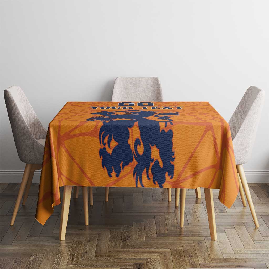 Custom Netherlands Football Tablecloth Holland Lion