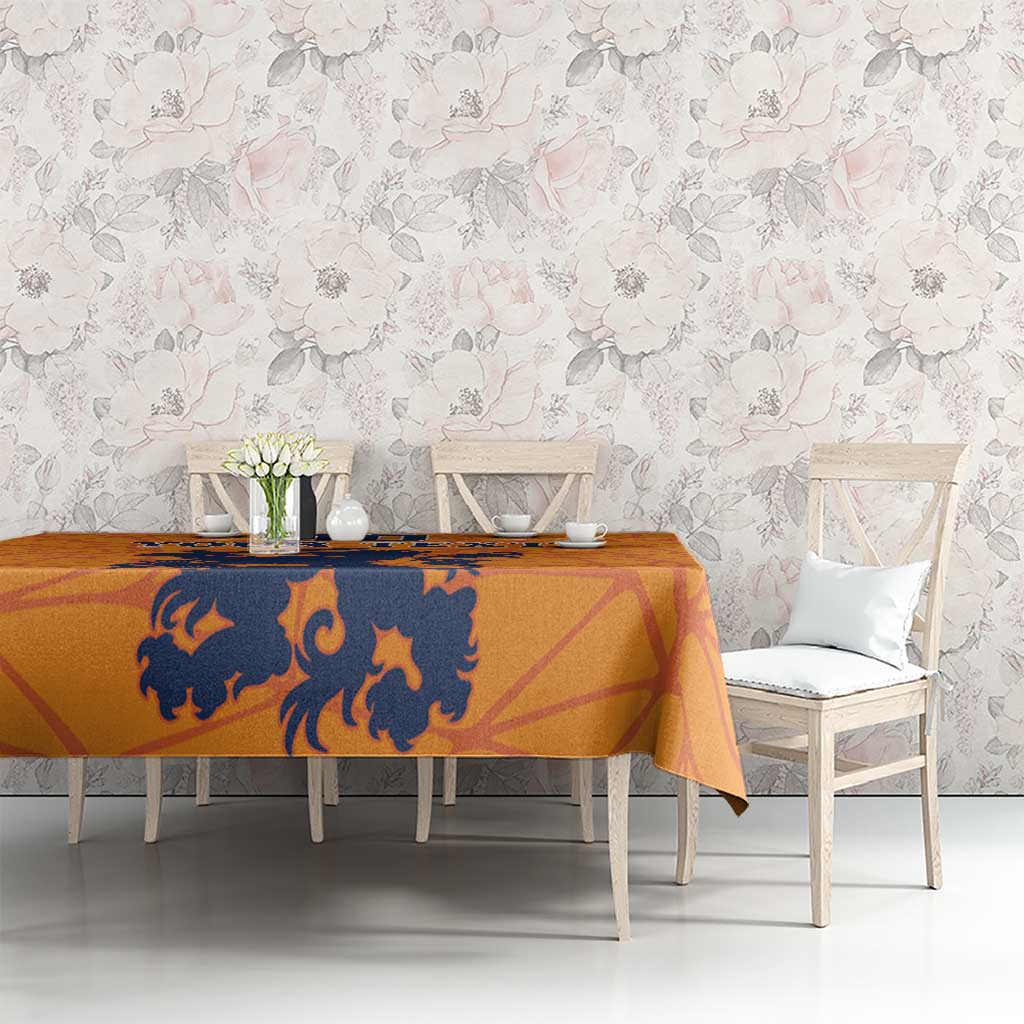 Custom Netherlands Football Tablecloth Holland Lion