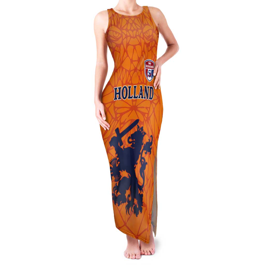 Custom Netherlands Football Tank Maxi Dress Holland Lion