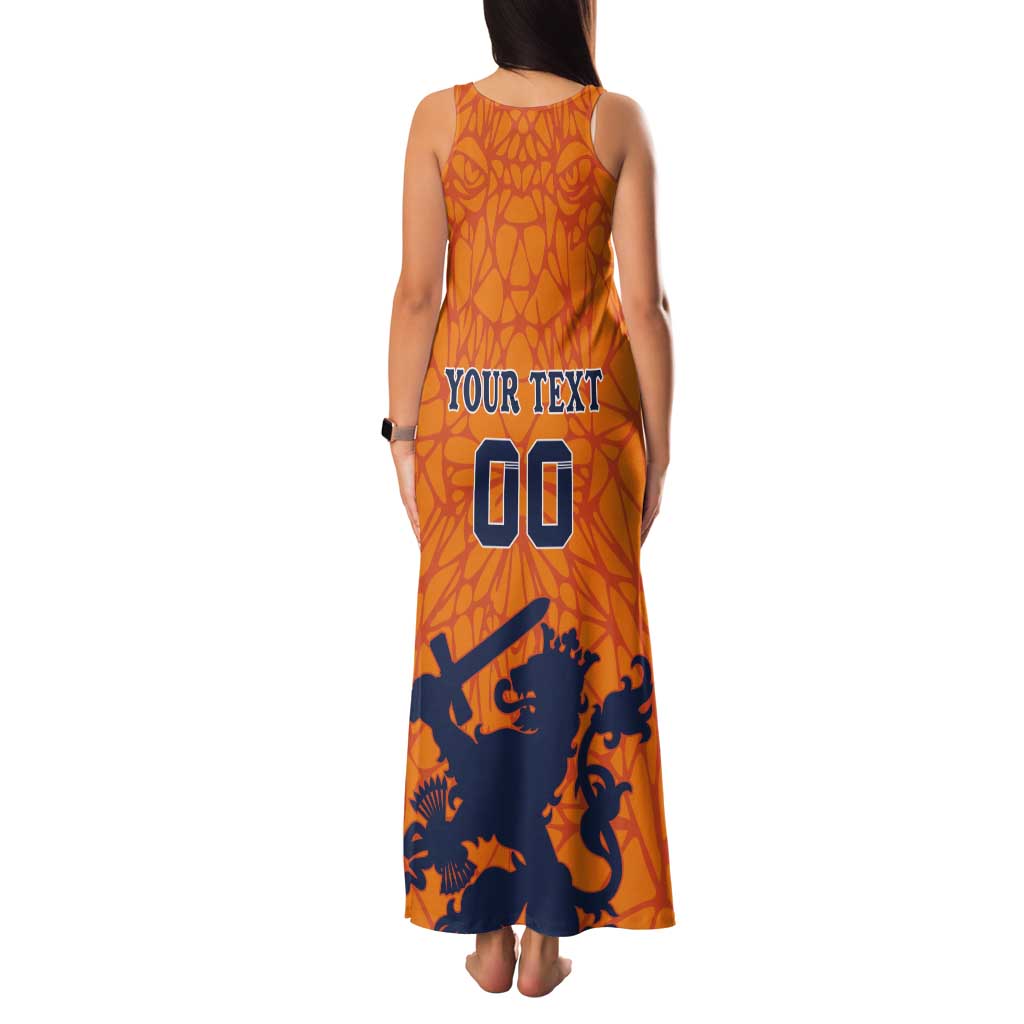 Custom Netherlands Football Tank Maxi Dress Holland Lion