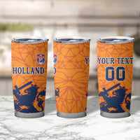 Custom Netherlands Football Tumbler Cup Holland Lion