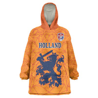 Custom Netherlands Football Wearable Blanket Hoodie Holland Lion