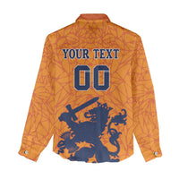 Custom Netherlands Football Women Casual Shirt Holland Lion