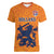 Custom Netherlands Football Women V-Neck T-Shirt Holland Lion