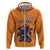 Custom Netherlands Football Zip Hoodie Holland Lion