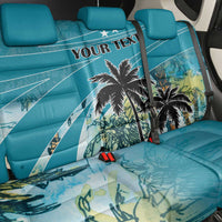 Personalized Saint Kitts and Nevis Coconut Palm Tree Back Car Seat Cover - Wonder Print Shop
