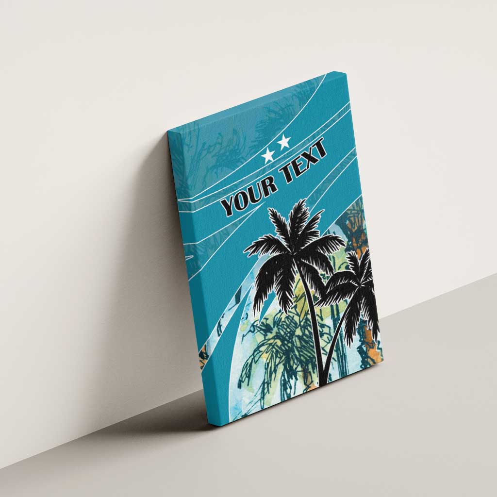 Personalized Saint Kitts and Nevis Coconut Palm Tree Canvas Wall Art - Wonder Print Shop