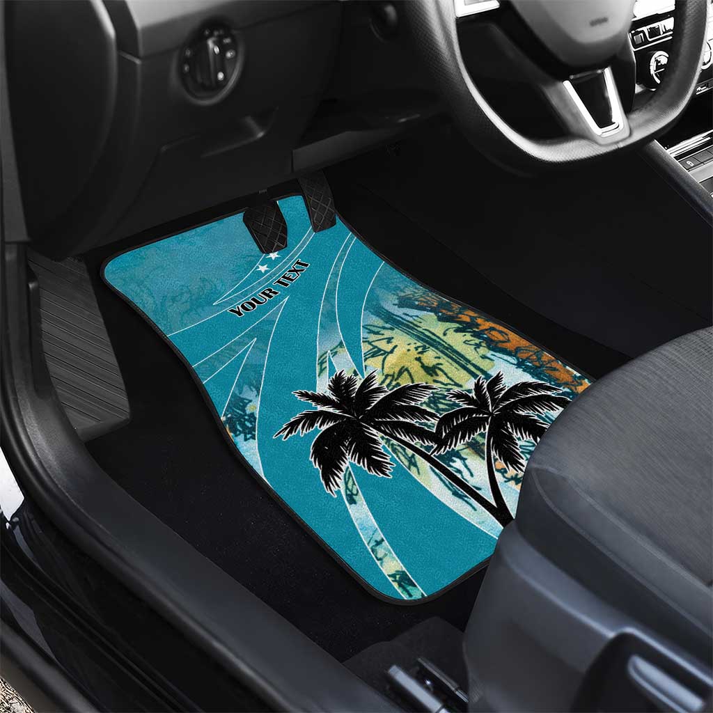 Personalized Saint Kitts and Nevis Coconut Palm Tree Car Mats - Wonder Print Shop