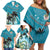 Personalized Saint Kitts and Nevis Coconut Palm Tree Family Matching Off Shoulder Short Dress and Hawaiian Shirt - Wonder Print Shop