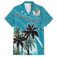 Personalized Saint Kitts and Nevis Coconut Palm Tree Family Matching Summer Maxi Dress and Hawaiian Shirt - Wonder Print Shop