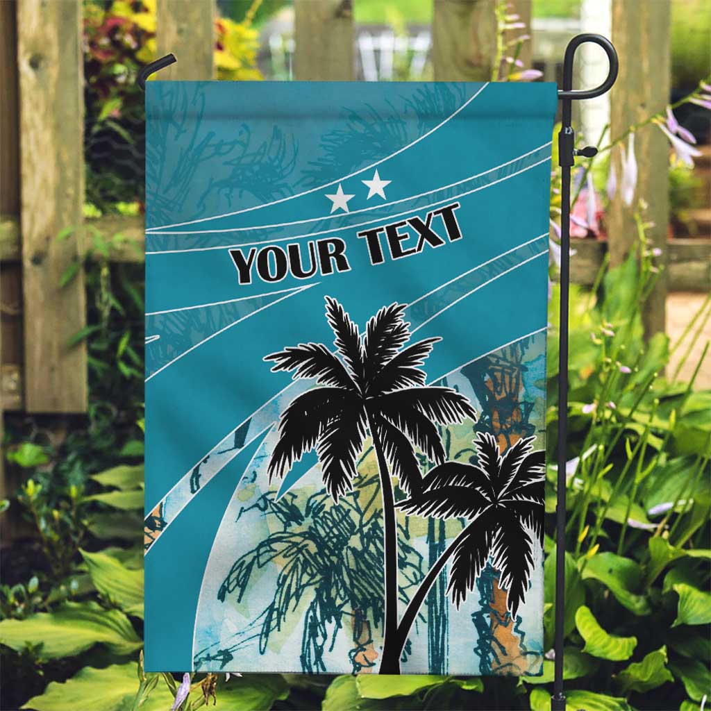 Personalized Saint Kitts and Nevis Coconut Palm Tree Garden Flag - Wonder Print Shop