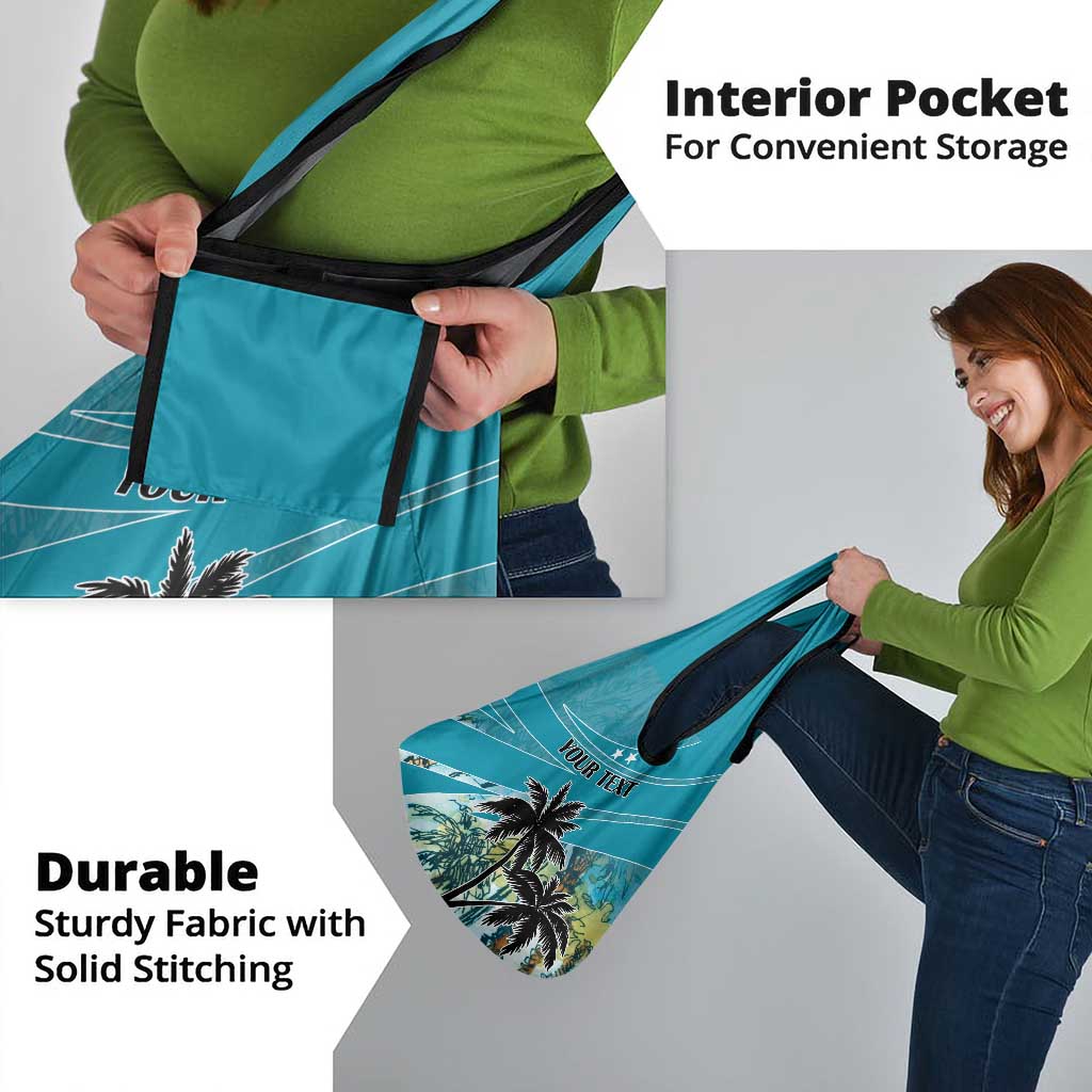 Personalized Saint Kitts and Nevis Coconut Palm Tree Grocery Bag