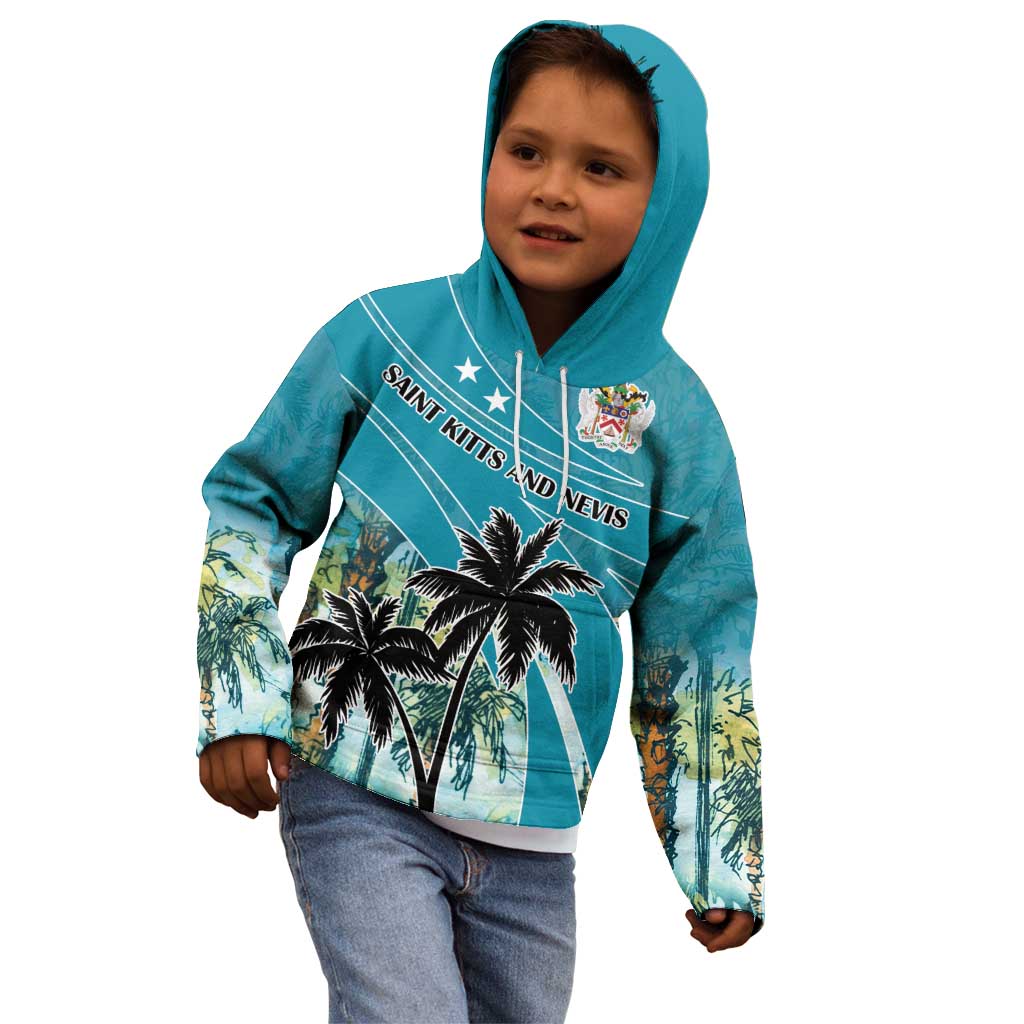 Personalized Saint Kitts and Nevis Coconut Palm Tree Kid Hoodie - Wonder Print Shop