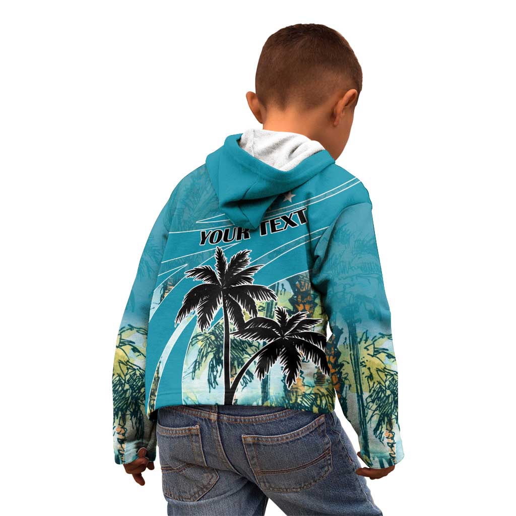 Personalized Saint Kitts and Nevis Coconut Palm Tree Kid Hoodie - Wonder Print Shop