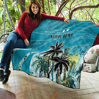 Personalized Saint Kitts and Nevis Coconut Palm Tree Quilt - Wonder Print Shop