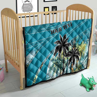 Personalized Saint Kitts and Nevis Coconut Palm Tree Quilt - Wonder Print Shop