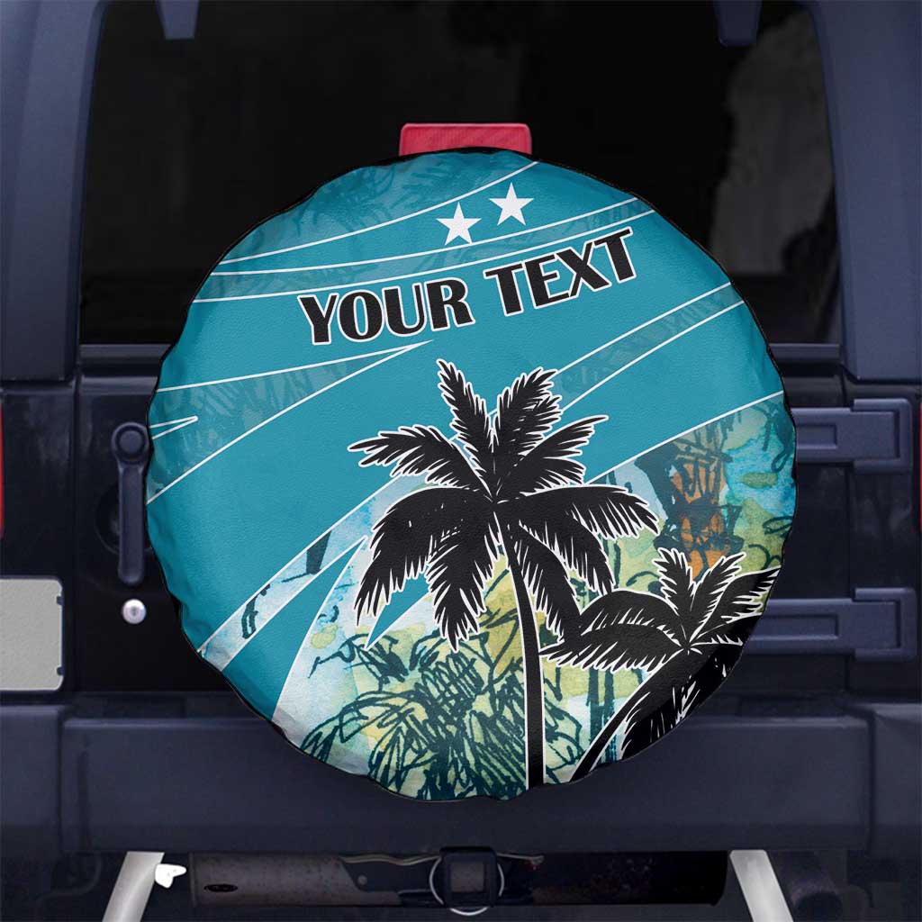 Personalized Saint Kitts and Nevis Coconut Palm Tree Spare Tire Cover - Wonder Print Shop