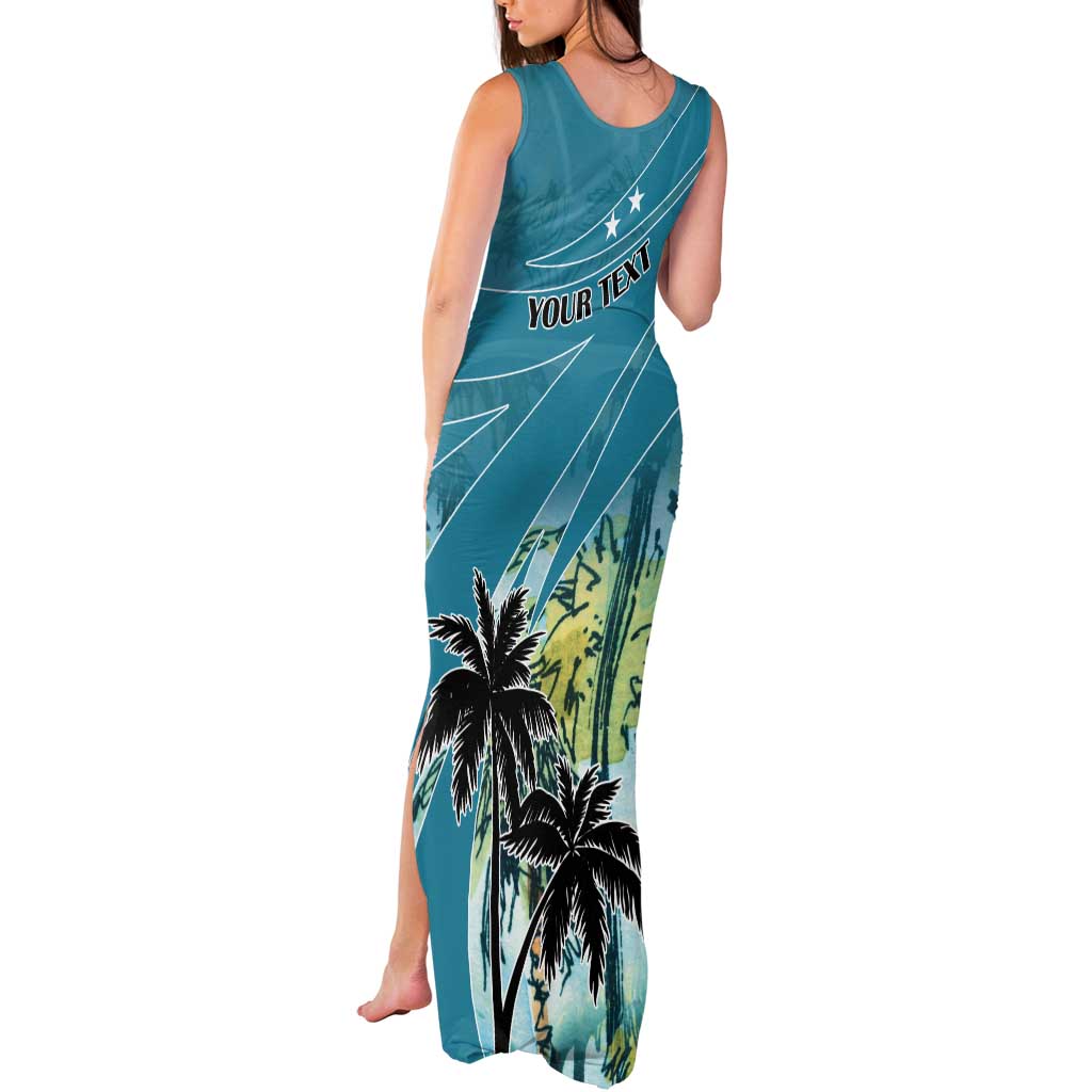 Personalized Saint Kitts and Nevis Coconut Palm Tree Tank Maxi Dress - Wonder Print Shop
