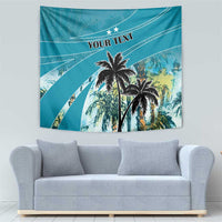 Personalized Saint Kitts and Nevis Coconut Palm Tree Tapestry - Wonder Print Shop
