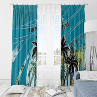 Personalized Saint Kitts and Nevis Coconut Palm Tree Window Curtain - Wonder Print Shop