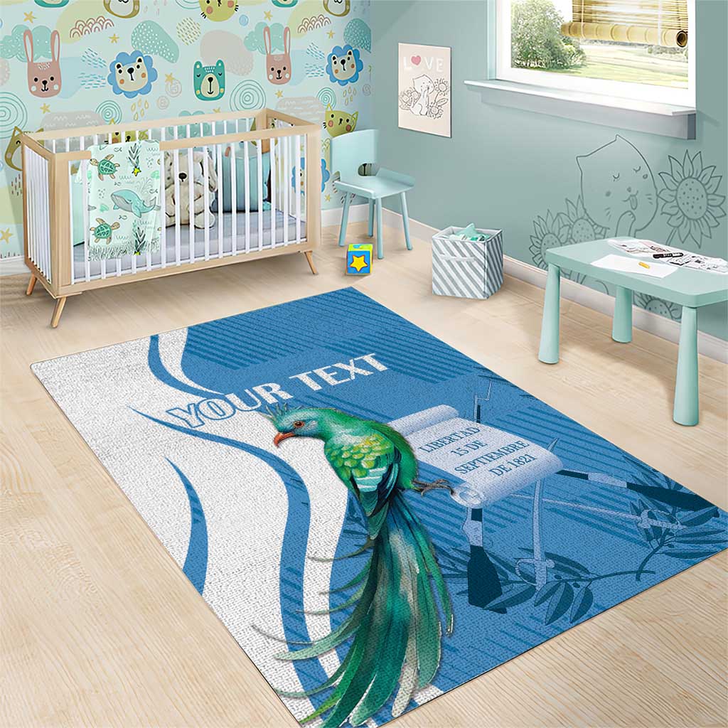 Personalized Guatemala Independence Day Area Rug Since 1821 With Quetzal Bird - Wonder Print Shop