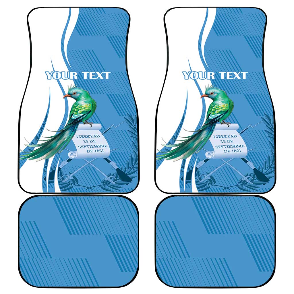 Personalized Guatemala Independence Day Car Mats Since 1821 With Quetzal Bird - Wonder Print Shop