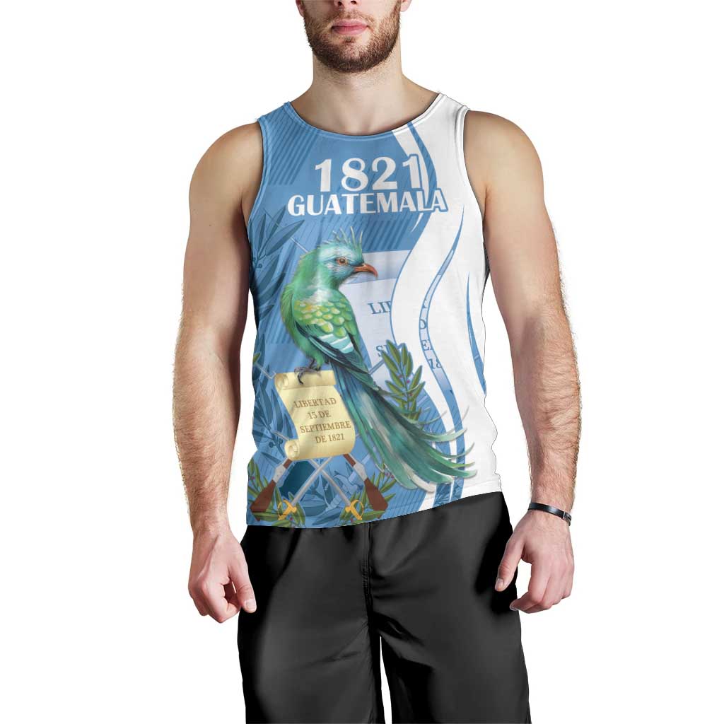 Personalized Guatemala Independence Day Men Tank Top Since 1821 With Quetzal Bird - Wonder Print Shop