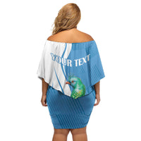 Personalized Guatemala Independence Day Off Shoulder Short Dress Since 1821 With Quetzal Bird - Wonder Print Shop
