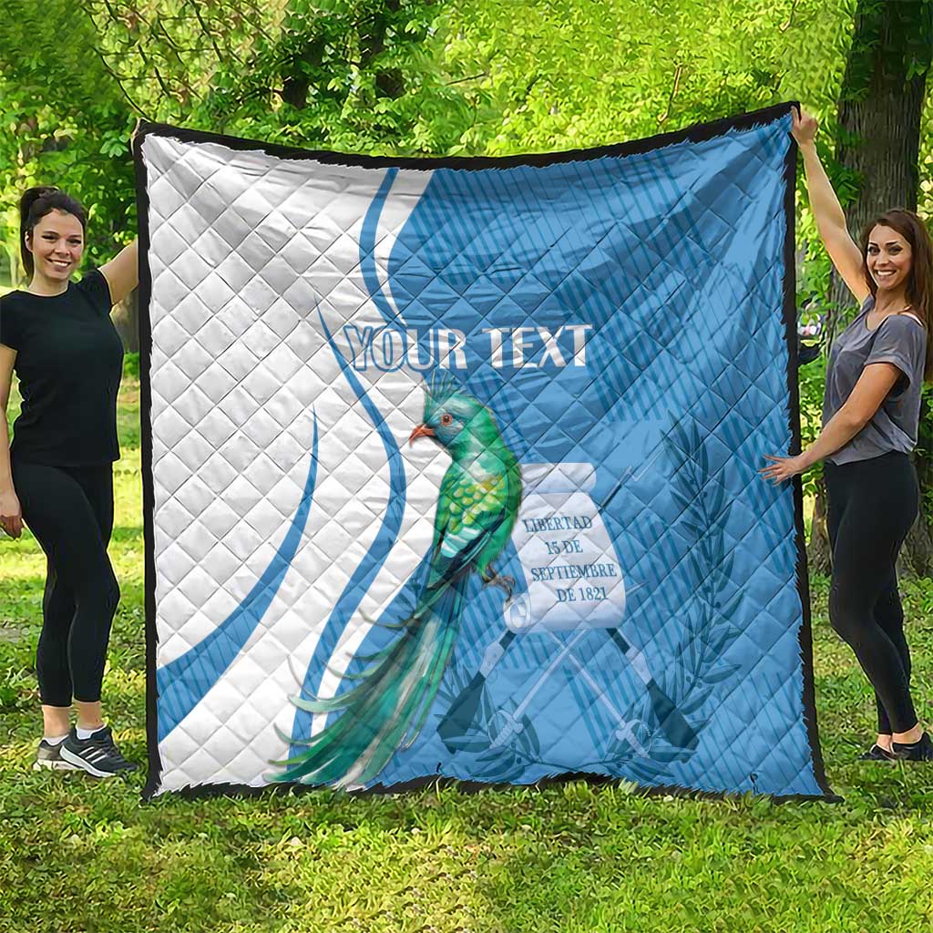 Personalized Guatemala Independence Day Quilt Since 1821 With Quetzal Bird - Wonder Print Shop