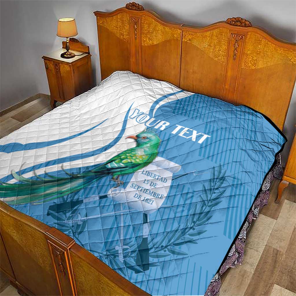 Personalized Guatemala Independence Day Quilt Since 1821 With Quetzal Bird - Wonder Print Shop