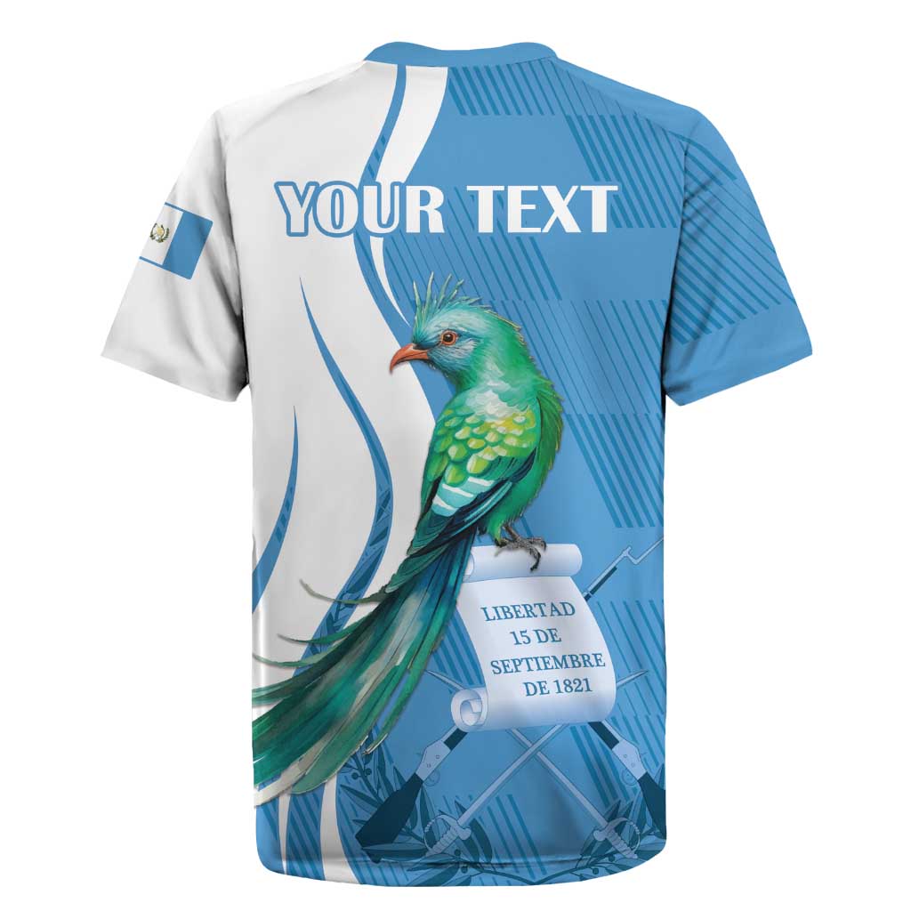 Personalized Guatemala Independence Day Rugby Jersey Since 1821 With Quetzal Bird - Wonder Print Shop