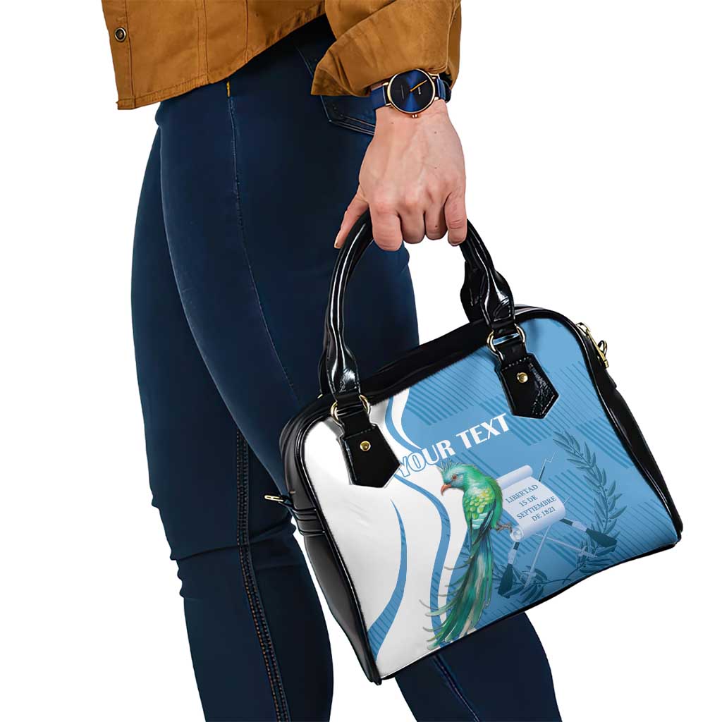 Personalized Guatemala Independence Day Shoulder Handbag Since 1821 With Quetzal Bird