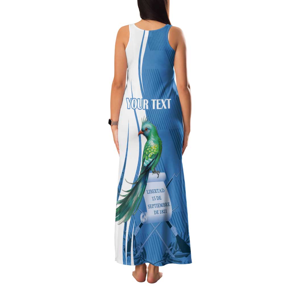 Personalized Guatemala Independence Day Tank Maxi Dress Since 1821 With Quetzal Bird - Wonder Print Shop