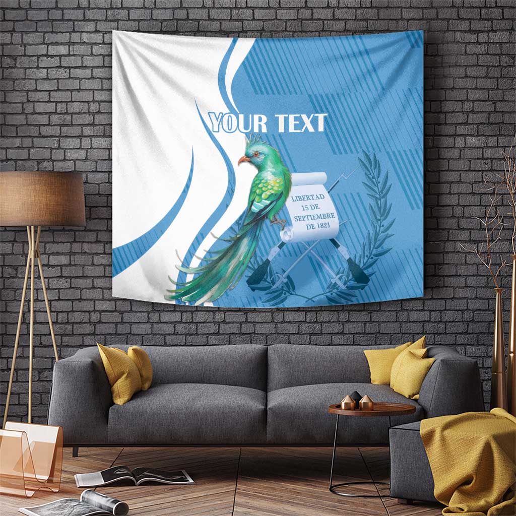 Personalized Guatemala Independence Day Tapestry Since 1821 With Quetzal Bird - Wonder Print Shop