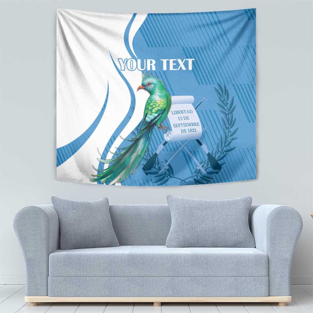 Personalized Guatemala Independence Day Tapestry Since 1821 With Quetzal Bird - Wonder Print Shop