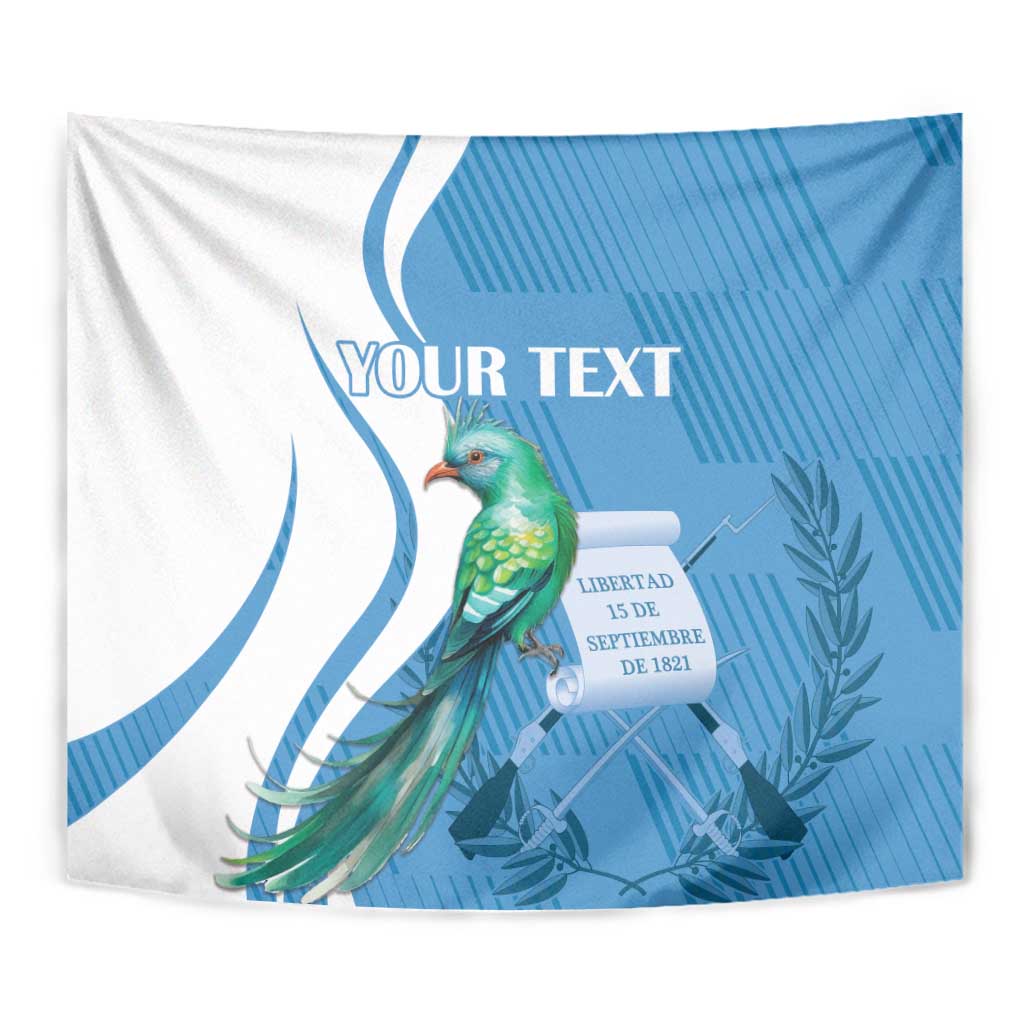 Personalized Guatemala Independence Day Tapestry Since 1821 With Quetzal Bird - Wonder Print Shop