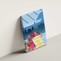 Personalized Guatemala Independence Day Canvas Wall Art With Tropical Flower - Wonder Print Shop