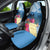 Personalized Guatemala Independence Day Car Seat Cover With Tropical Flower - Wonder Print Shop