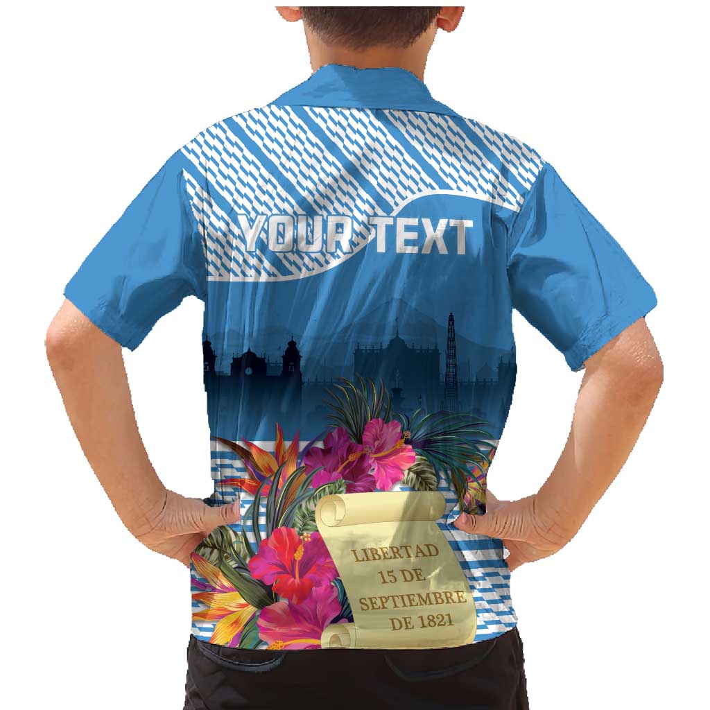 Personalized Guatemala Independence Day Family Matching Mermaid Dress and Hawaiian Shirt With Tropical Flower - Wonder Print Shop