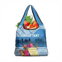 Personalized Guatemala Independence Day Grocery Bag With Tropical Flower