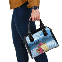 Personalized Guatemala Independence Day Shoulder Handbag With Tropical Flower