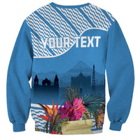 Personalized Guatemala Independence Day Sweatshirt With Tropical Flower - Wonder Print Shop